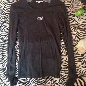 Fox gray long sleeve t shirt