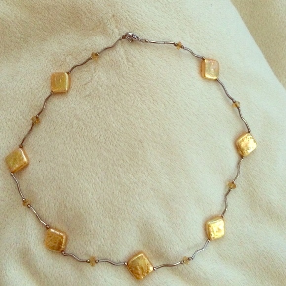 Pearl, Topaz and Sterling Silver necklace