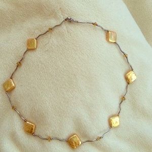 Pearl, Topaz and Sterling Silver necklace