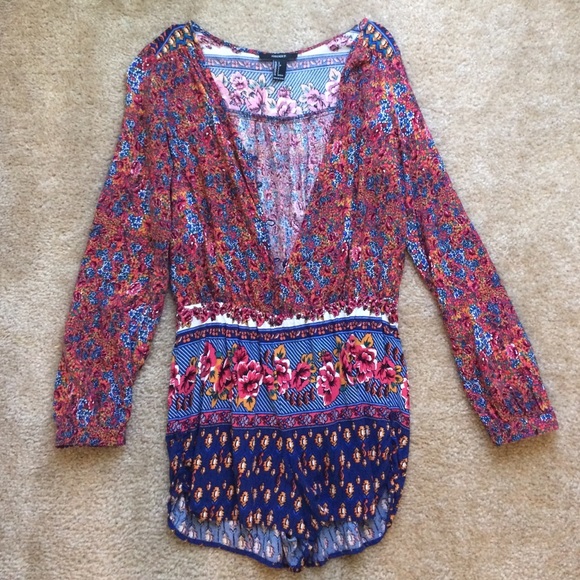 Patterned romper