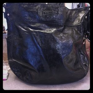 Patent leather Black Coach handbag