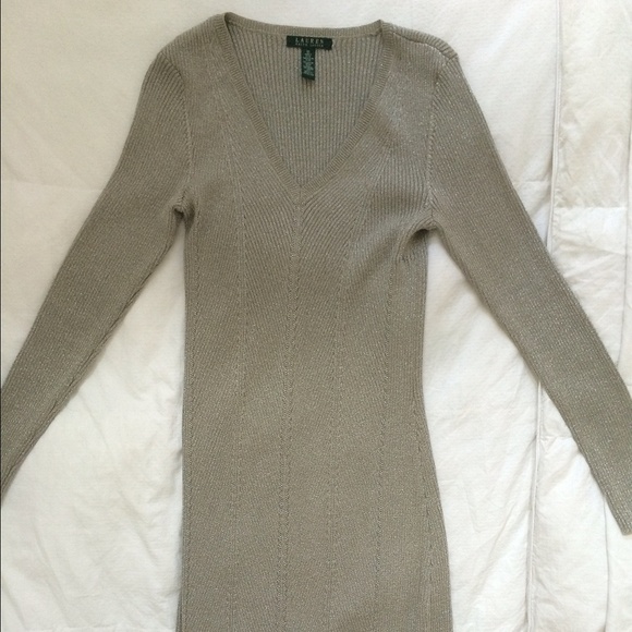 Metallic silver dress by Ralph Lauren