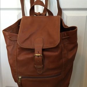 Coach leather backpack