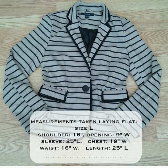 💐HP 10/9, 7/26🎉 Mocha Striped Blazer - Picture 4 of 4