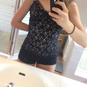 Black lace top