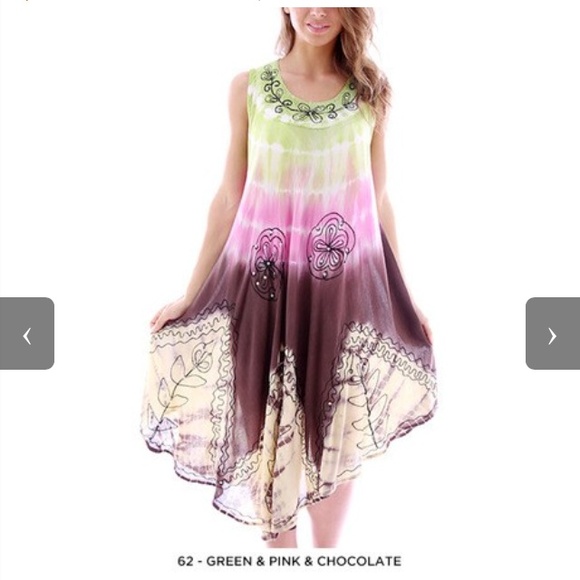 A Bohemian rye Dye Dress colorfulFun!