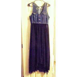 Jean Chiffon Maxi Dress