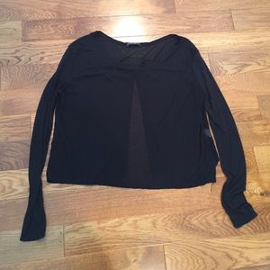 Brandy Melville black long sleeve w/ open back