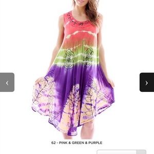 Tie Due Bohrmisn Loose Dress