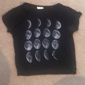 Brandy Melville Moon Phase Crop Top