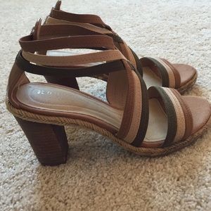 Beige wedges