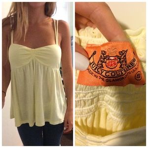 Juicy Couture yellow babydoll tank