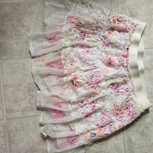 Floral-lace-skirt