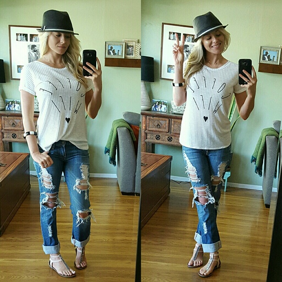 RESERVED Coffee WiFi Ribbed Tee - Picture 3 of 3