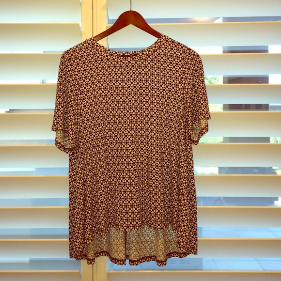 Pink and black print shirt