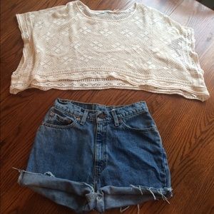 Levi's high-waisted denim shorts!