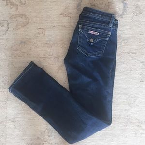 Hudson medium wash, straight leg jeans 27