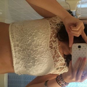 Abercrombie and fitch lace crop top