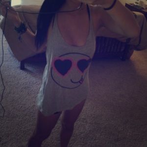 Smiley Face Loose Summer Top