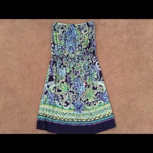 Lilly Pulitzer Strapless Cotton Dress Size Small