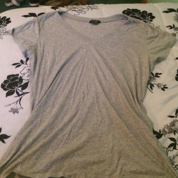 Gray V-neck