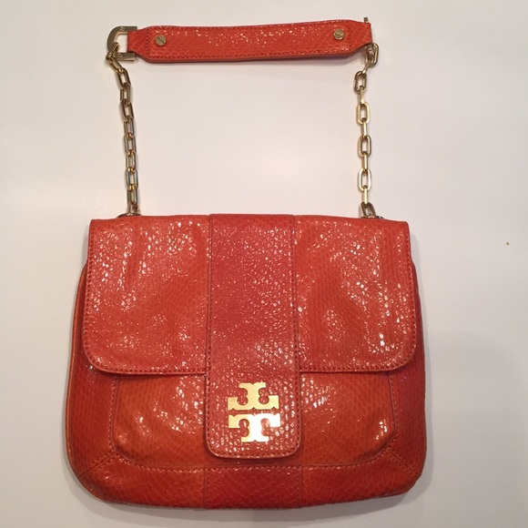 Tory burch snakeskin shoulder bag
