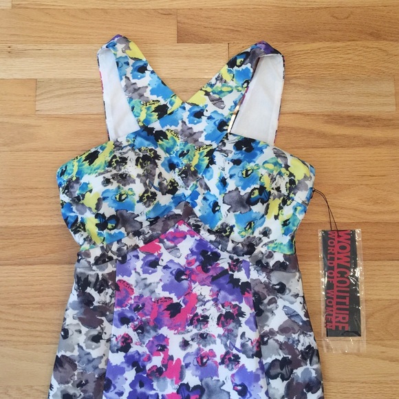 WOW COUTURE l Floral Print Dress NWT - Picture 3 of 4