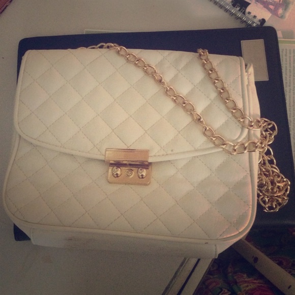 White Quilted Handbag