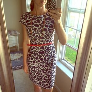 Blue and white dress