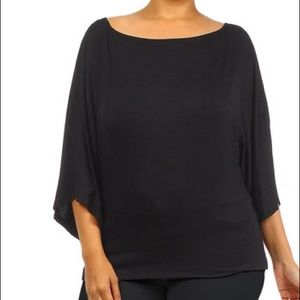 Black dolman shirt 3x plus size
