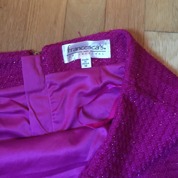 Francesca's pink mini skirt, sparkley - Picture 2 of 3