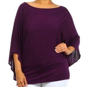 Purple dolman shirt plus size 3x