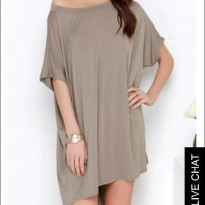Taupe Shirt Dress