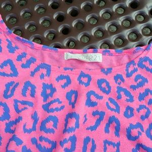 Pink Leopard Crop Shirt