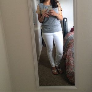 Stella Low Rise Ankle White Denim