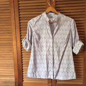 Button-Up Top with Sleeve Buttons