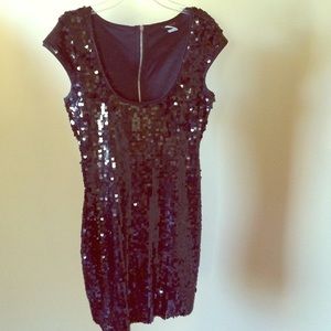 Black sequin dress