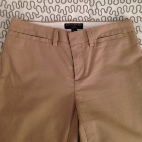 Banana Republic tan, cotton Martin Fit pants.