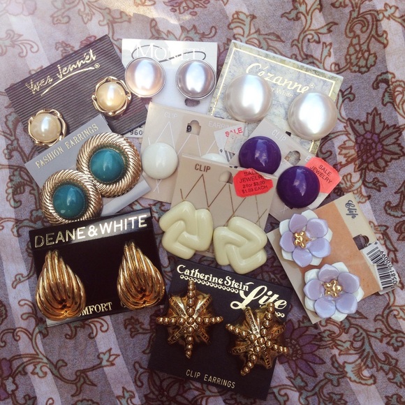 CLIP ON vintage earrings (bundle)