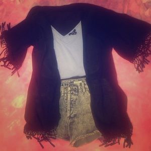 Black kimono cardigan🍍🌸