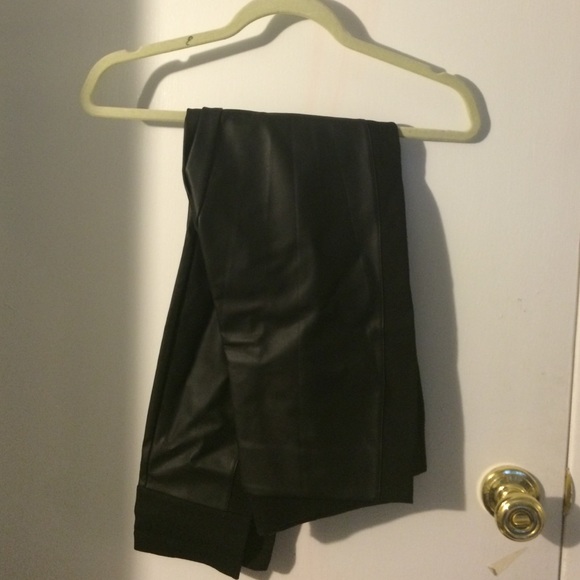 Black Jcrew leather Gigi pants