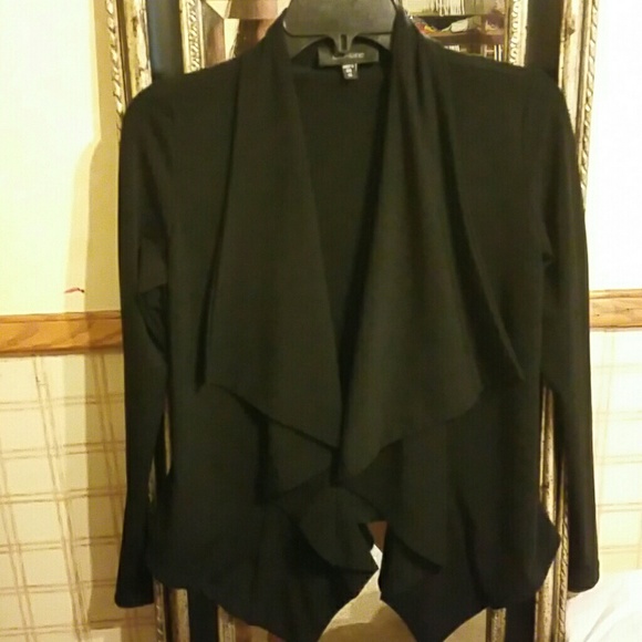Black Polyester Cardigan