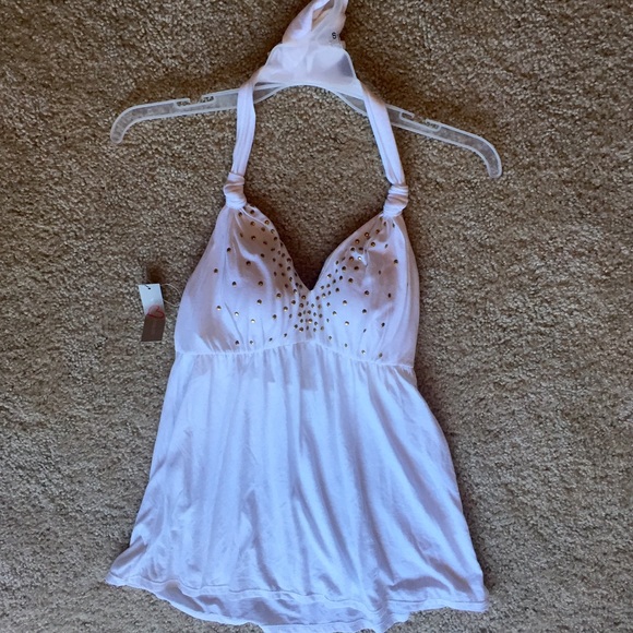 White VS halter top
