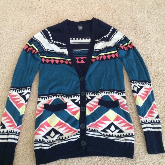 blue aztec sweater - Picture 1 of 1