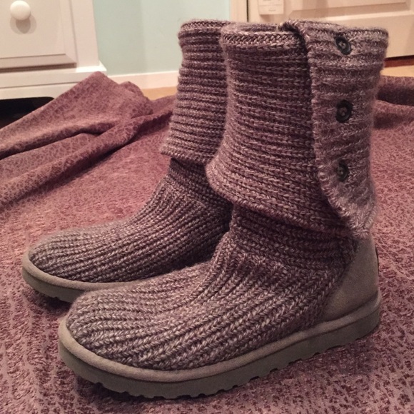 Grey knitted UGGs