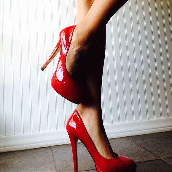 Red Platform Heels