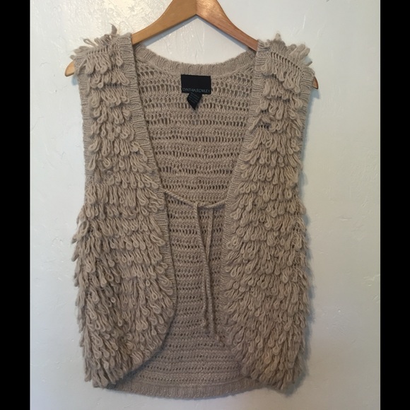 *SOLD* Cynthia Rowley Alpaca Wool Shag Vest - Picture 1 of 2