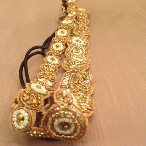 Beaded elastic anthropologie headband