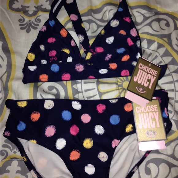 Juicy Couture Tegal Halter Top/Bottom SZ 14 Girls