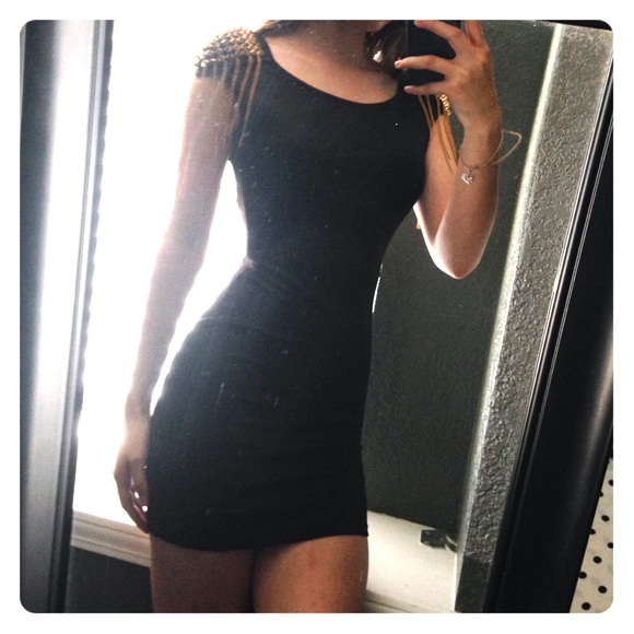 Black dress with spikes